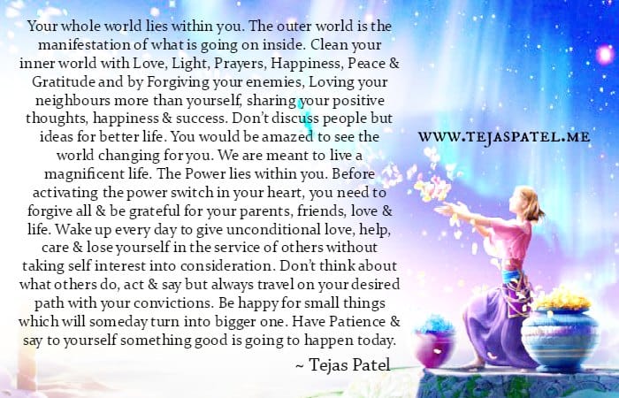 Your whole world lies within you