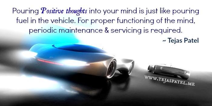 Pouring positive thoughts into your mind