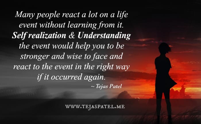 Many people react a lot on a life event