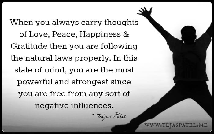 When you always carry thoughts of love
