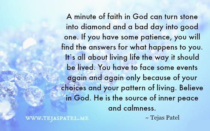 A minute of faith in God