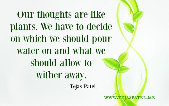 Our thoughts are like plants