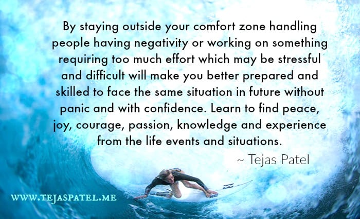 Staying outside your comfort zone