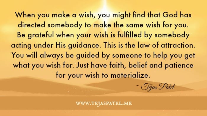 When you make a wish