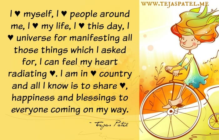 Share love, happiness & blessings to everyone coming on your way