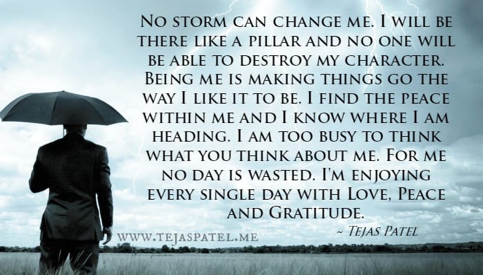 Being me will make things go the way you like it to be