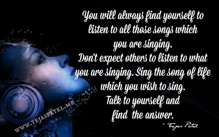 Talk to yourself and find the answer