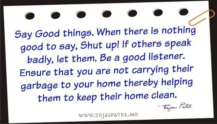 When there is nothing good to say