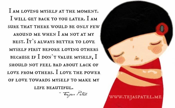 I am loving myself at the moment