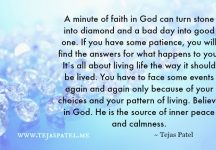 A minute of faith in God