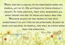 Do anything to touch people’s hearts