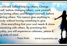 Help yourself before helping others