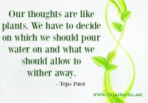 Our thoughts are like plants