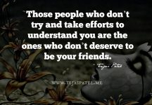 People who don’t take efforts to understand you People who don’t take efforts to understand you