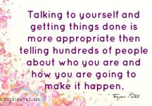 Talking to yourself and getting things done