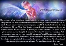 The Best part about we being a human being