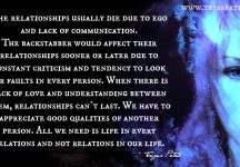 The relationships usually die due to ego & lack of communication
