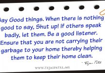 When there is nothing good to say