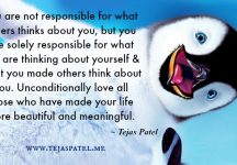 You are not responsible for what others thinks about you